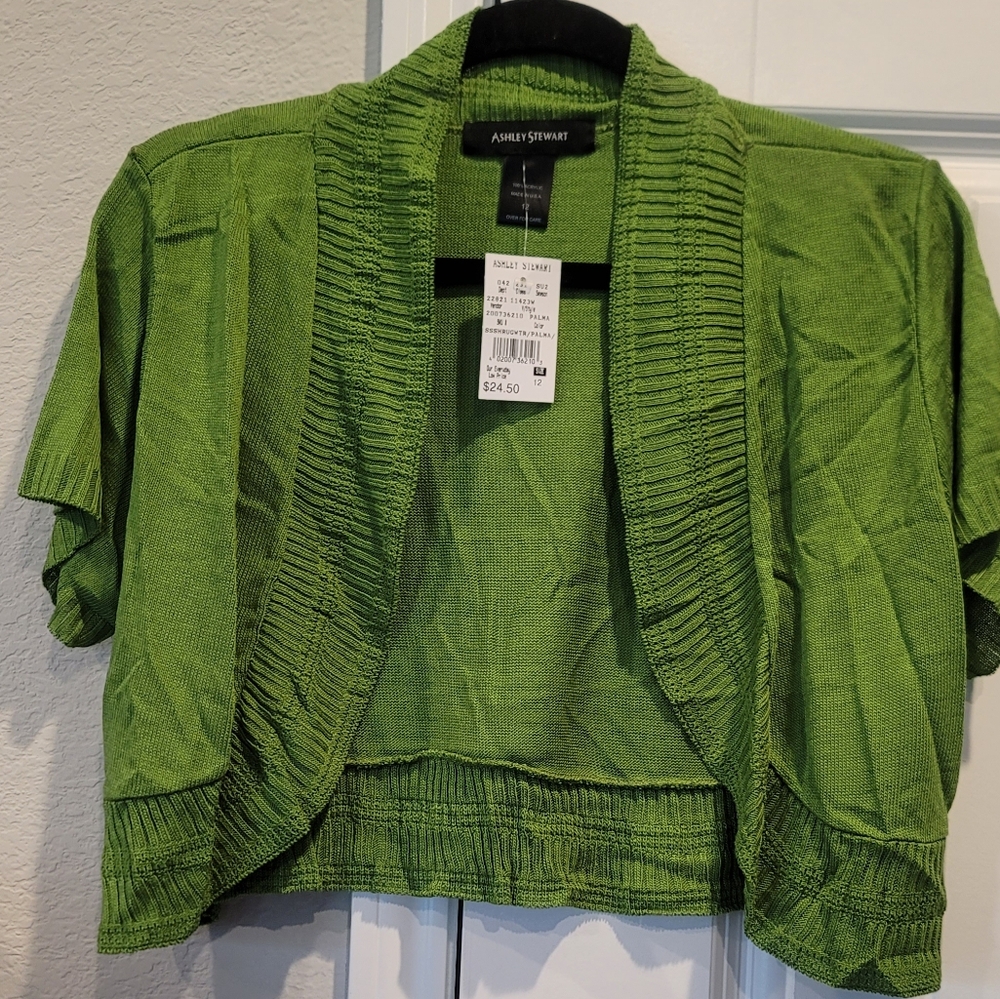 Open Front Lightweight Short Sleeve Shrug